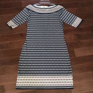 Red, White, & Navy Dress with Elbow length Sleeves